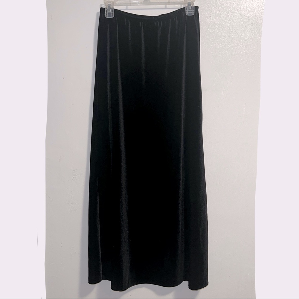 David Warren black velvet skirt